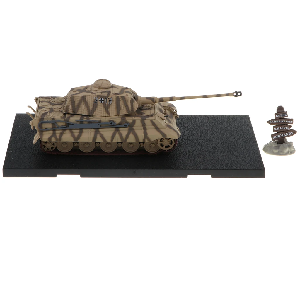 1/72th Diecast WWII German Tiger II-Normandy 1945 Tank Showcase Model Toy Birthday Gift