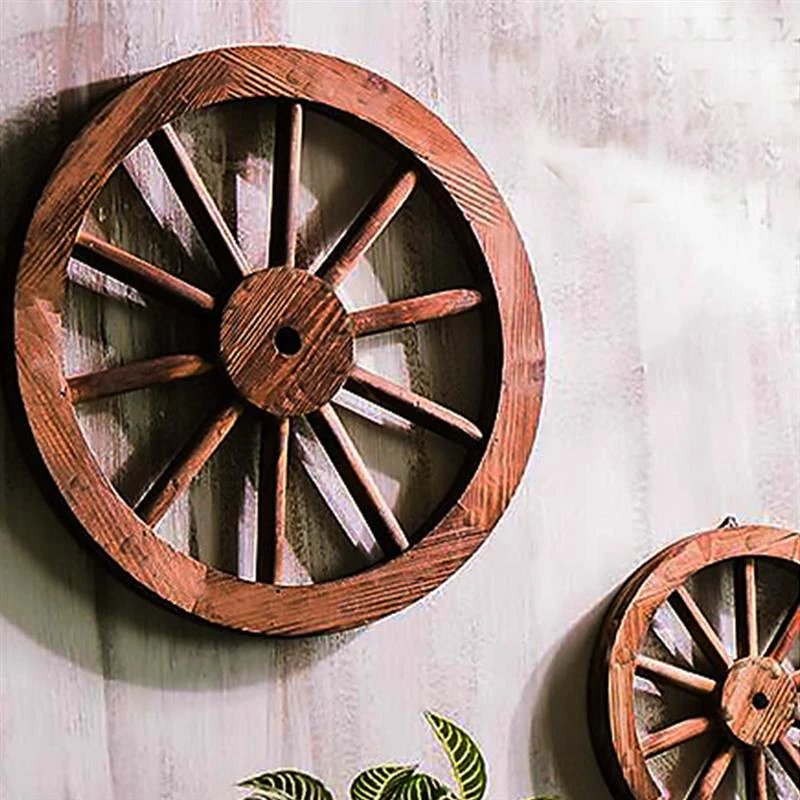 1 Piece Wooden Truck Wheel Wall Decor Indoor Garden Ornaments Party Decoration Aliexpress