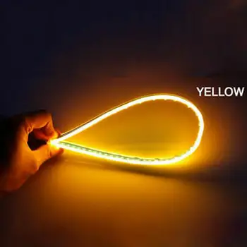 

ABS+Silicone Turn Signal light 2835 SMD 12V Yellow+Red 30cm / 11.81in Slim 4mm