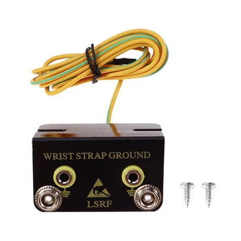 

1pc ESD Ring Anti Static Electrical Socket 2 Holes Terminal Connectors Table Mats Cable Ground Socket For Wrist Strap