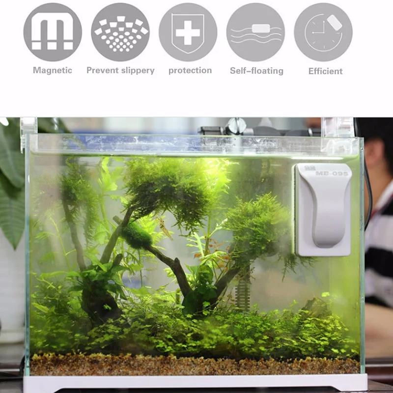 Clean Aquarium Brush Magnetic Brush Aquarium Aquarium Strong Suction Suspension Cleaner Cleaning Tool Glass Wipe Brush