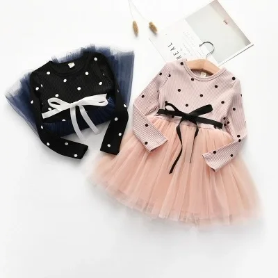

2020 Girls Tutu Dress Long Sleeve Kids Dresses for Baby Girls Brand Children Princes Dress Girl Autumn Costume Clothes