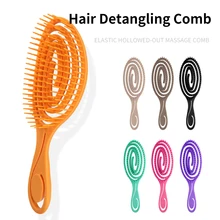 Melhor vendedor personalizado magia desembaraçar escova de cabelo cabelo feminino couro cabeludo massagem pente desembaraçar escova para cabelo encaracolado escova