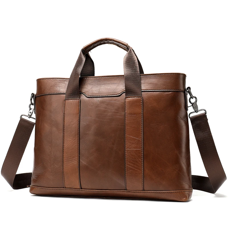 100% мужской портфель из натуральной кожи, сумки-мессенджеры, мужская сумка на плечо для ноутбука, мужская сумка для компьютера, 14 модных