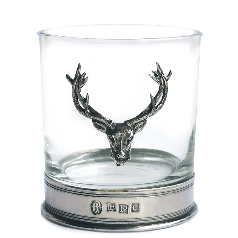 英語のpewter Stagシングルタンブラー Stag104 Glass Uk製の生容量11オンス ブランデー スニフター Aliexpress