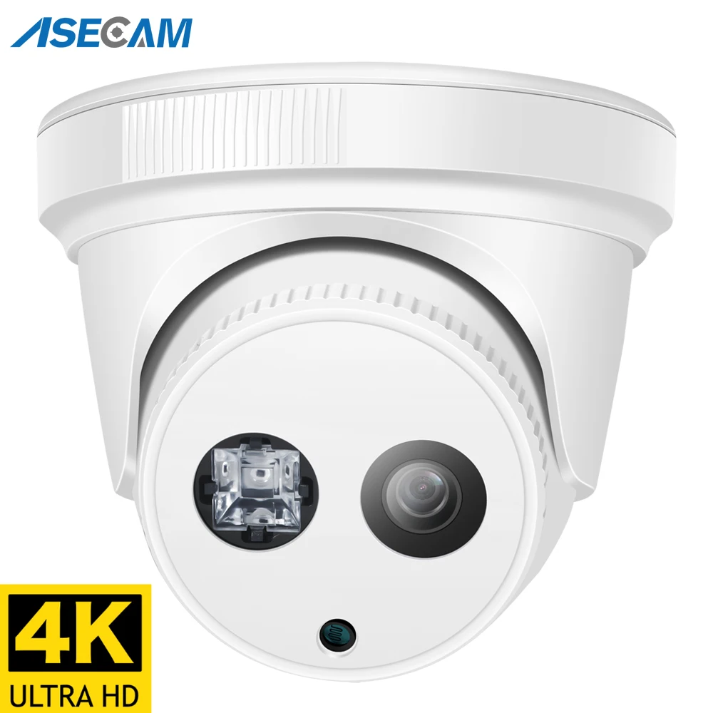 8MP IP Camera 4K H.265 Onvif White Dome indoor CCTV Night Vision Array IR 4MP POE Security | Безопасность и защита