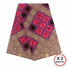 Африканская ткань с восковым принтом, хлопковая ткань для шитья, Анкара, африканская ткань, 12 ярдов, Нигерия, Гана, свадебная одежда, платье 91720