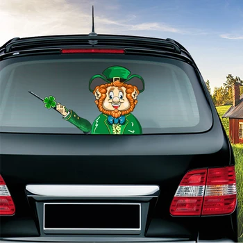 

Irish lucky god Waving Wiper Decals PVC Car Styling Rear Window Wiper Stickers Rear Windshield Stickers Car Stickers for car