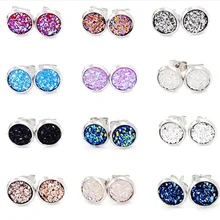 50 шт./партия блестящие друзы шпильки in12 мм и 8 мм для женщин и маленьких девочек звездное небо серьги из нержавеющей стали ювелирные изделия