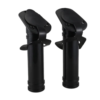 

2Pcs Flush Mount Rod Holder Rack Bracket & Cap Gasket for Boat Kayak Fishing