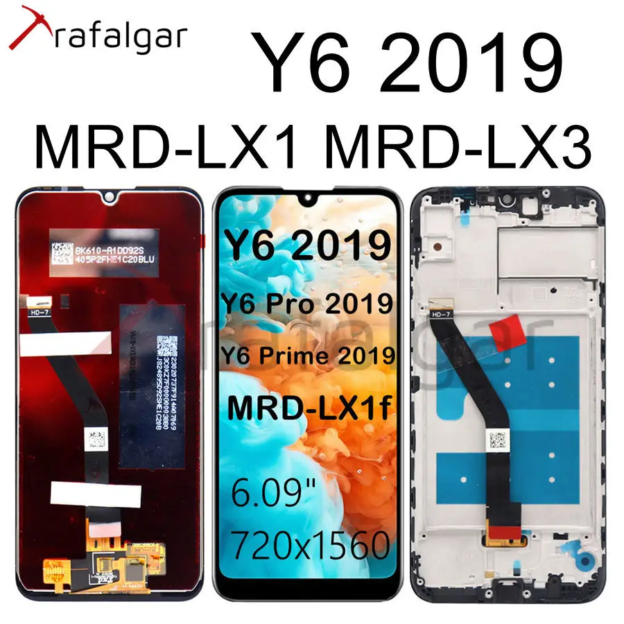 Trafalgar дисплей для HUAWEI Y6 2019 ЖК с тачскрином Huawei Prime рамкой Pro MRD LX1f|housing cover|cover forxperia