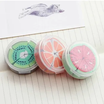 

10 pcs/box Kawaii Orange Watermelon Rubber Erasers Creative Cartoon student fruit Eraser Children Gift School Office Supplies