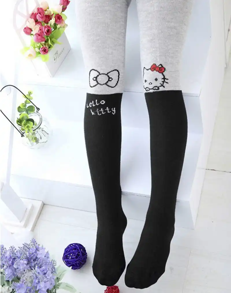 girls stockings fashion tight cute cartoon cat designs children