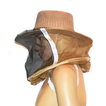 

Beekeeper Anti-bite Hat With Face Protective Net Thickened Anti-bee Mask Cap Head Covering Hat For Beekeeping,