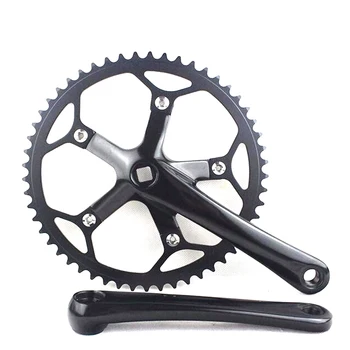 

vintage bike Aluminum 53T single speed bicycle crankset / sprocket dead fly half aluminum bicycle chainwheel set