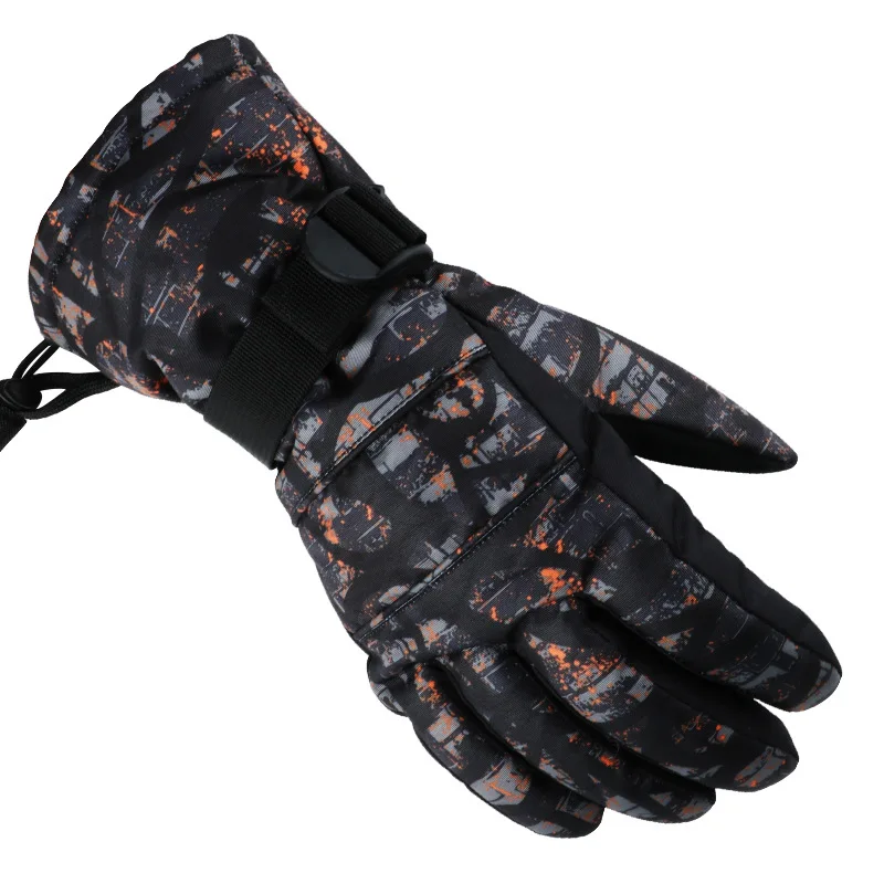 30 градусов для мужчин, женщин, мальчиков и девочек, детские лыжные перчатки, перчатки для сноуборда, мотоциклетные зимние лыжные альпинистские Водонепроницаемые зимние перчатки - Цвет: 03