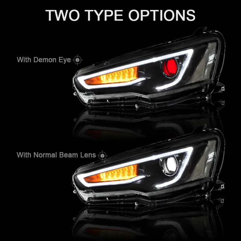 CNSUNNYLIGHT для Mitsubishi Lancer EVO X 2008 2017 Автомобильные фары в сборе LED DRL сигнал поворота Xenon