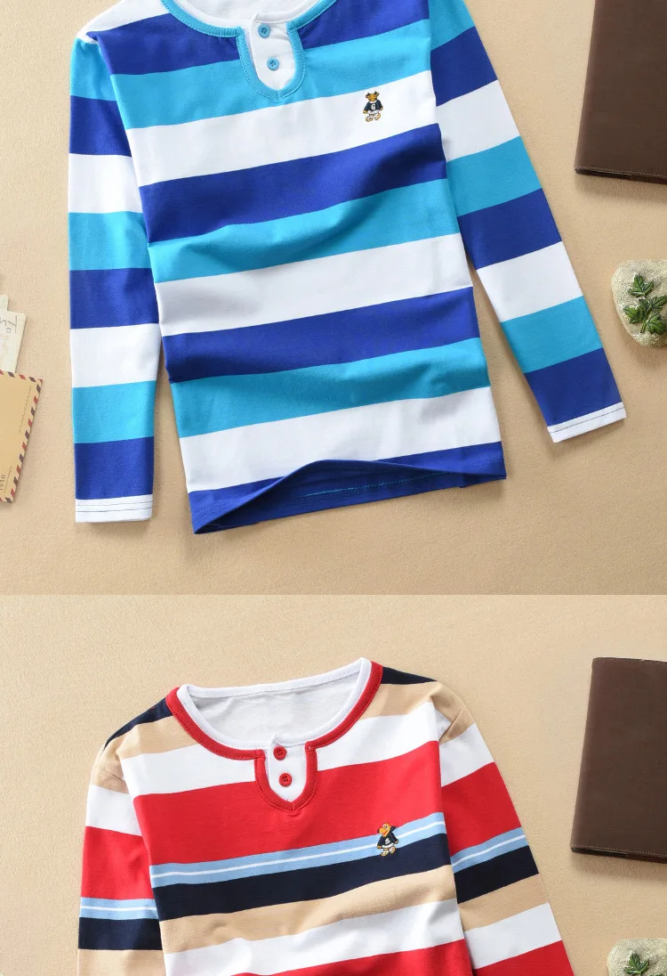 Spring And Autumn 1-15-Year-Old Small Medium Large Childrenswear Children Long Sleeve Polo Shirt BOY'S Pure Cotton Long-sle