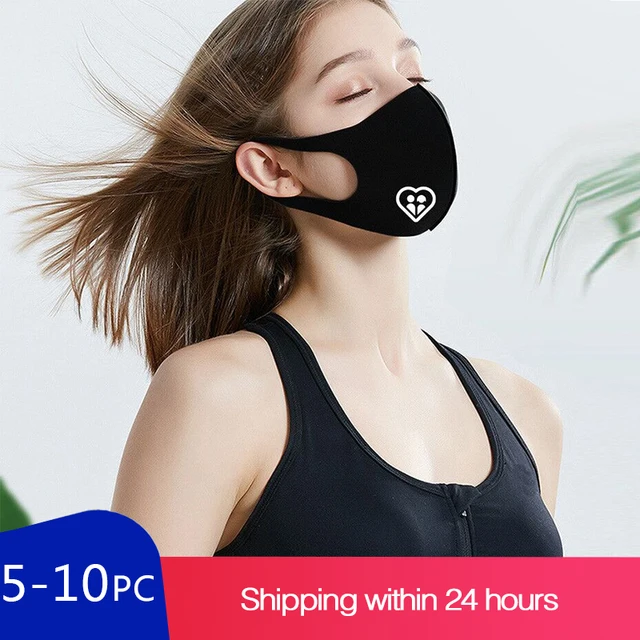 US $8.60  Mask Mascherine 5/10PC Printed Ice Silk Mask To Protect Against Dust And Haze Mask ????? ??????????