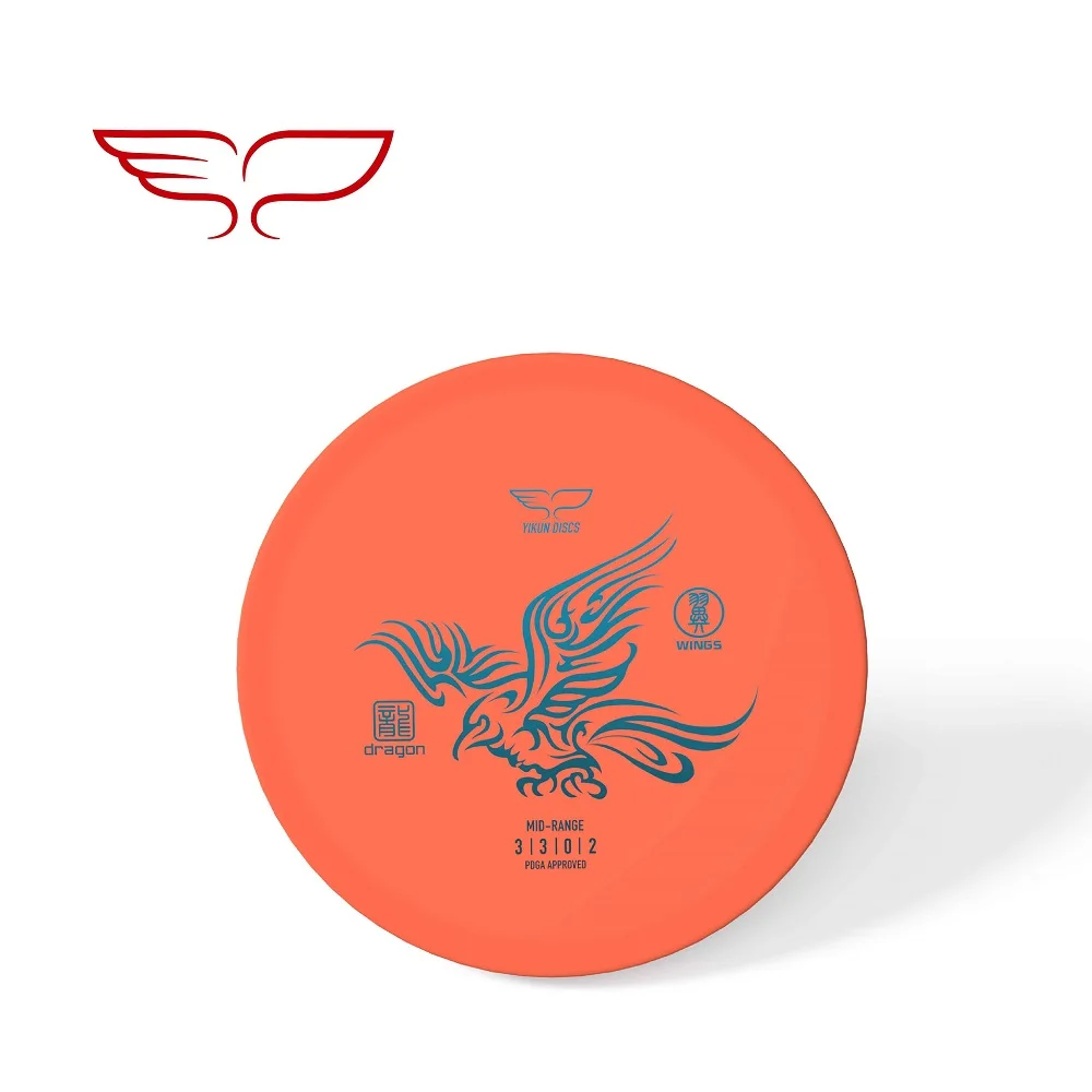 YIKUN диски PDGA одобренный диск Гольф диск среднего диапазона крылья Черная пятница - Цвет: Dragon-Line Orange