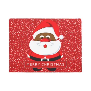 

Personality Cute Santa Claus Christmas Doormat Inside Soft Indoor Non Slip Floor Rug for Kitchen Bathroom Rug Washable Absorbe
