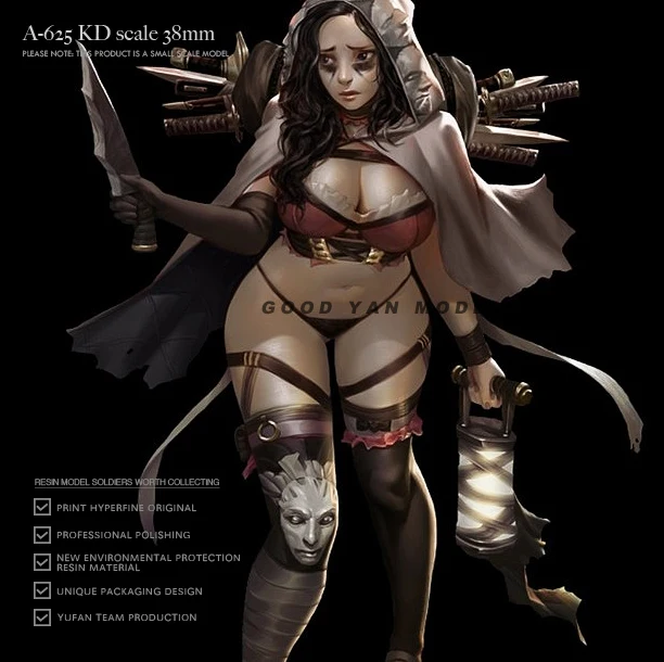 

38MM Resin model kits figure beauty colorless and self-assembled A-625