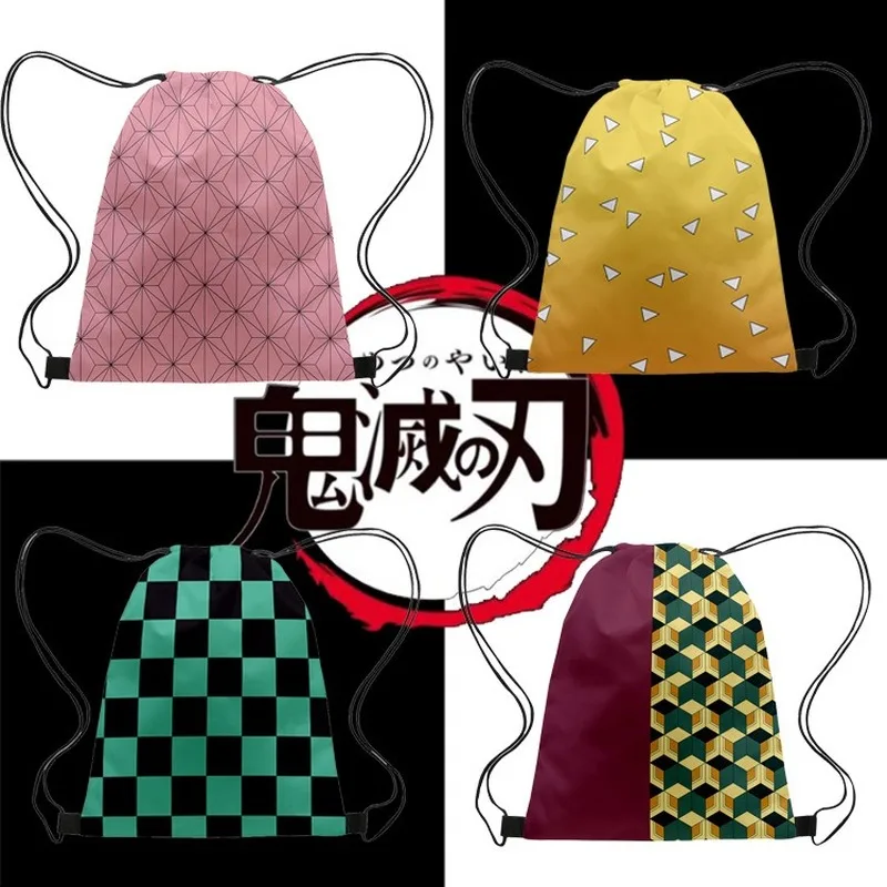 Demon Slayer: Kimetsu no Yaiba рюкзак Холщовая Сумка Kamado Tanjirou школьные сумки для девочек Mochila