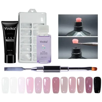 

Lightweight Crystal Nail Extension Gel Three Piece Set Phototherapy Gel Quick Smarthome Art Gel Nail Polish Gel Polygel Nail Kit