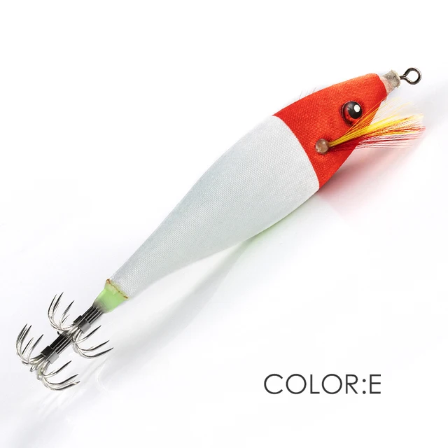 LETOYO 70mm 10g Floating Squid Jigs Fishing Lure Artificial Shrimps Squid Hook For Sea Fishing Cuttlefish Octopus Calamari Baits E 70mm 10g