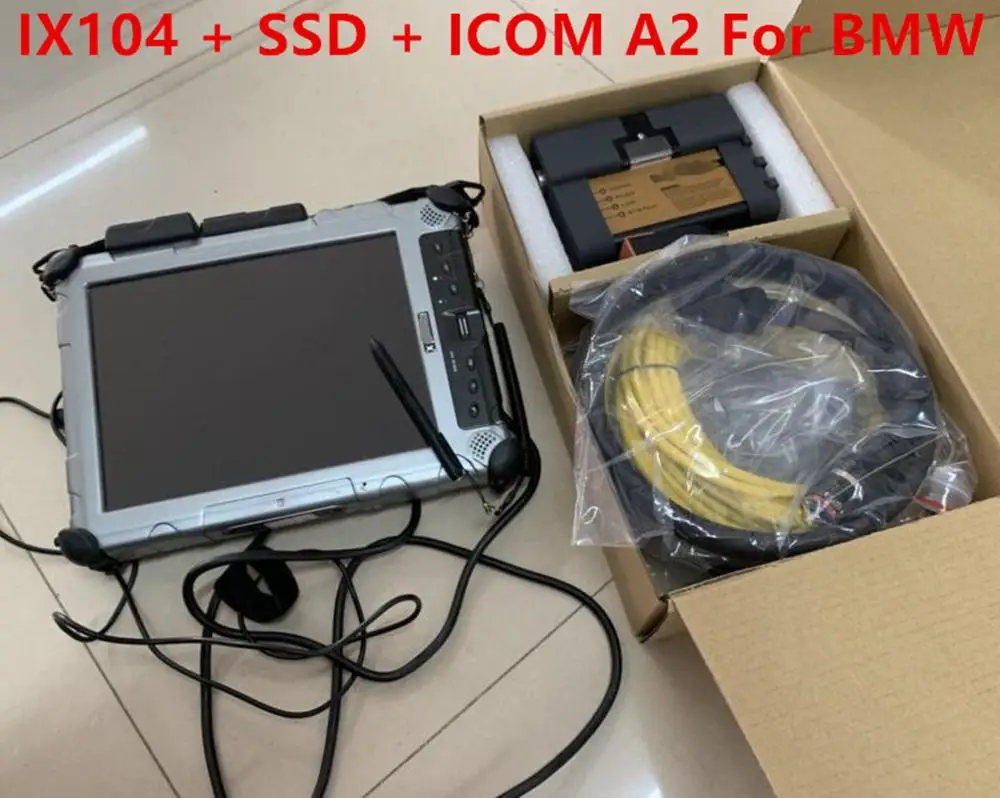 Для BMW ICOM A2 OBD диагностический интерфейс сканер с xplore IX104 ноутбук новейшее 480G Мини SSD программное обеспечение ISTA 4.20.21 - Цвет: a2-ssd-ix104