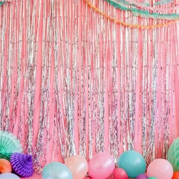 

1 Pcs Door Curtain Decoration Fringe Tinsel for Birthday Party Wedding Background Backdrop B88