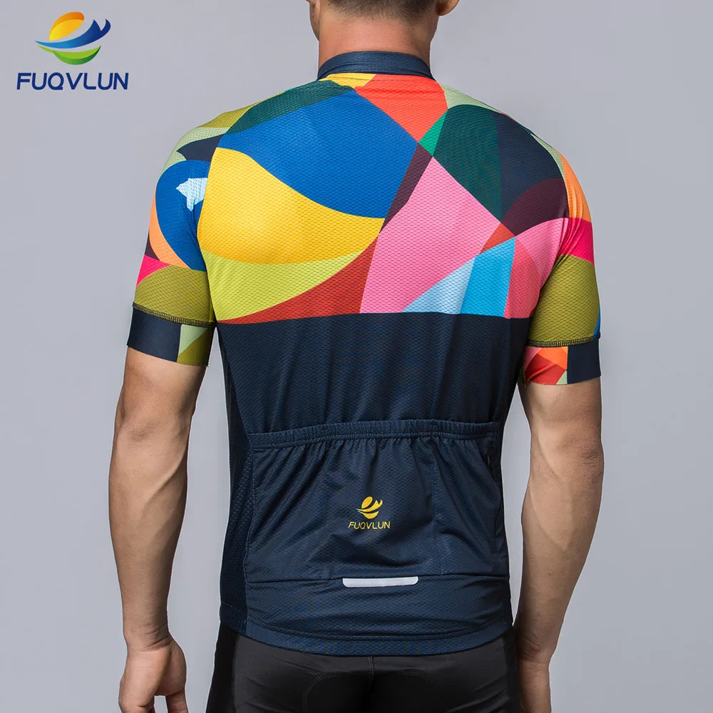 FUQVLUN Summer Cycling Jersey Breathale Mountain Bike Clothing Quick-Dry Racing MTB Bicycle Clothes Uniform Cycling Clothing