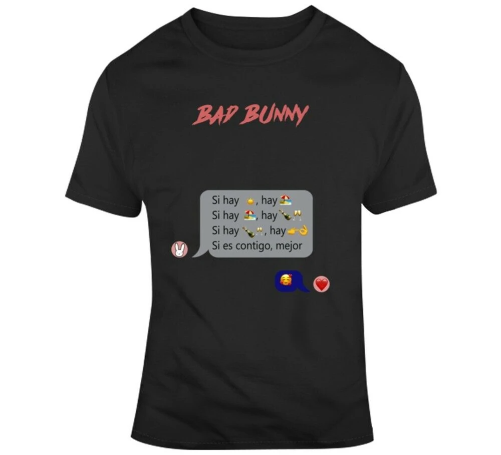 Bad Bunny Callaita лирика X100Pre Reggaeton Regueton испанский ловушка Футболка Slim Fit |