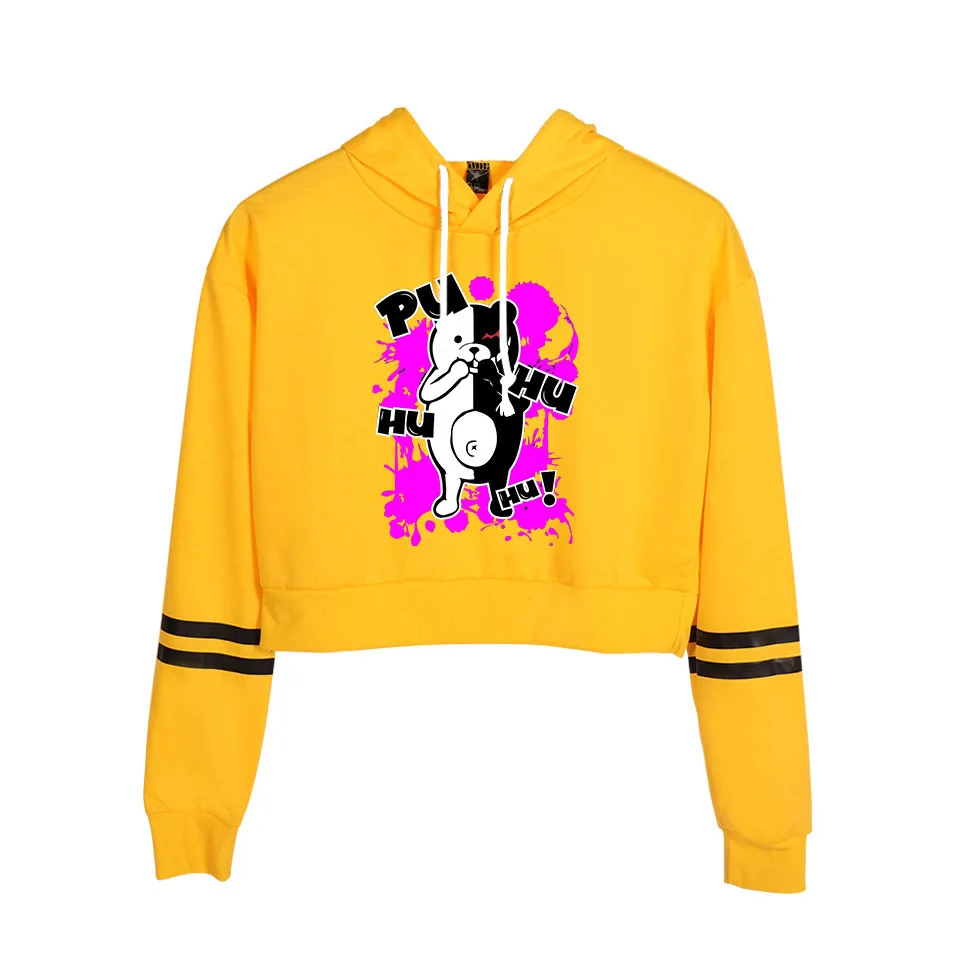 yellow crop top sweatshirt