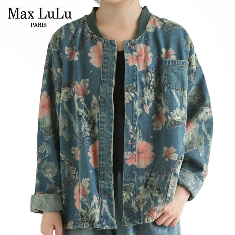 women's floral denim jacket