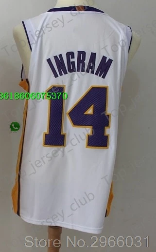 for men A+++ Качественная мужская одежда для взрослых#23 LeBron James 0 Kyle Kuzma 2 Lonzo Ball 14 Brandon Ingram Jersey Los Angeles - Цвет: for men