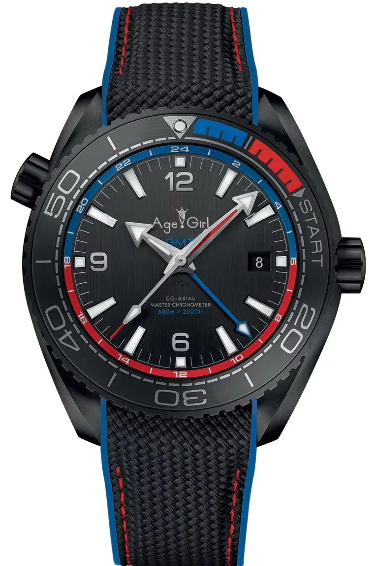 Famous Brand New Men Automatic Mechanical Watch Independent GMT 007 Luminous Ceramic Sapphire Full