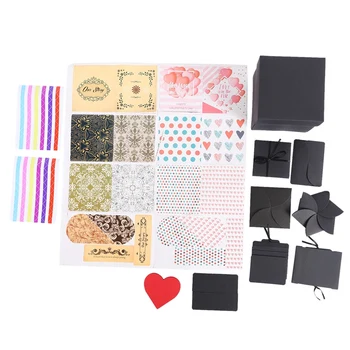 

Creative Explosion Box Handmade Scrapbook Photo Album with Diy Accessories Kit Suitable for Birthday Party Valentine'S Day
