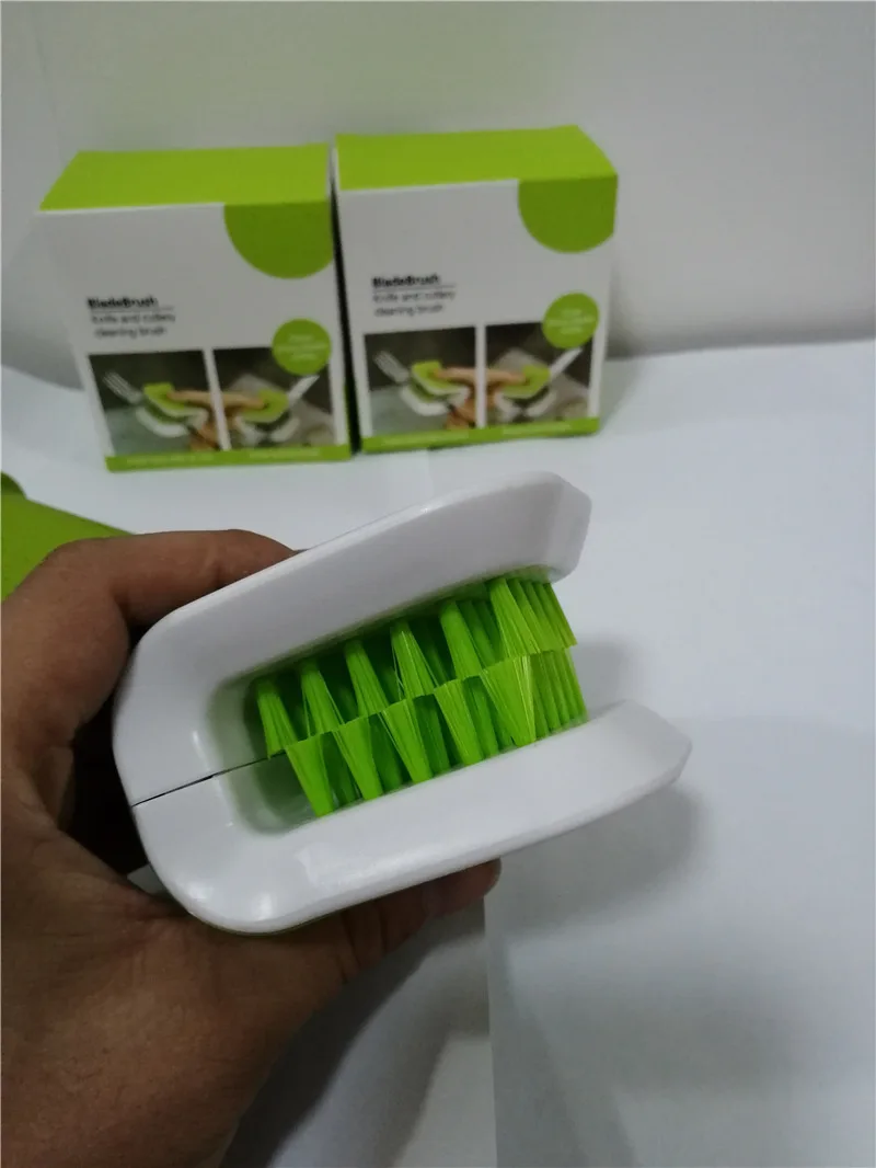 HOT Creative Knife and Fork Cutlery Pan Dish Bowl Brush With Detergent Tank Kitchen Clean Tools Washing brush