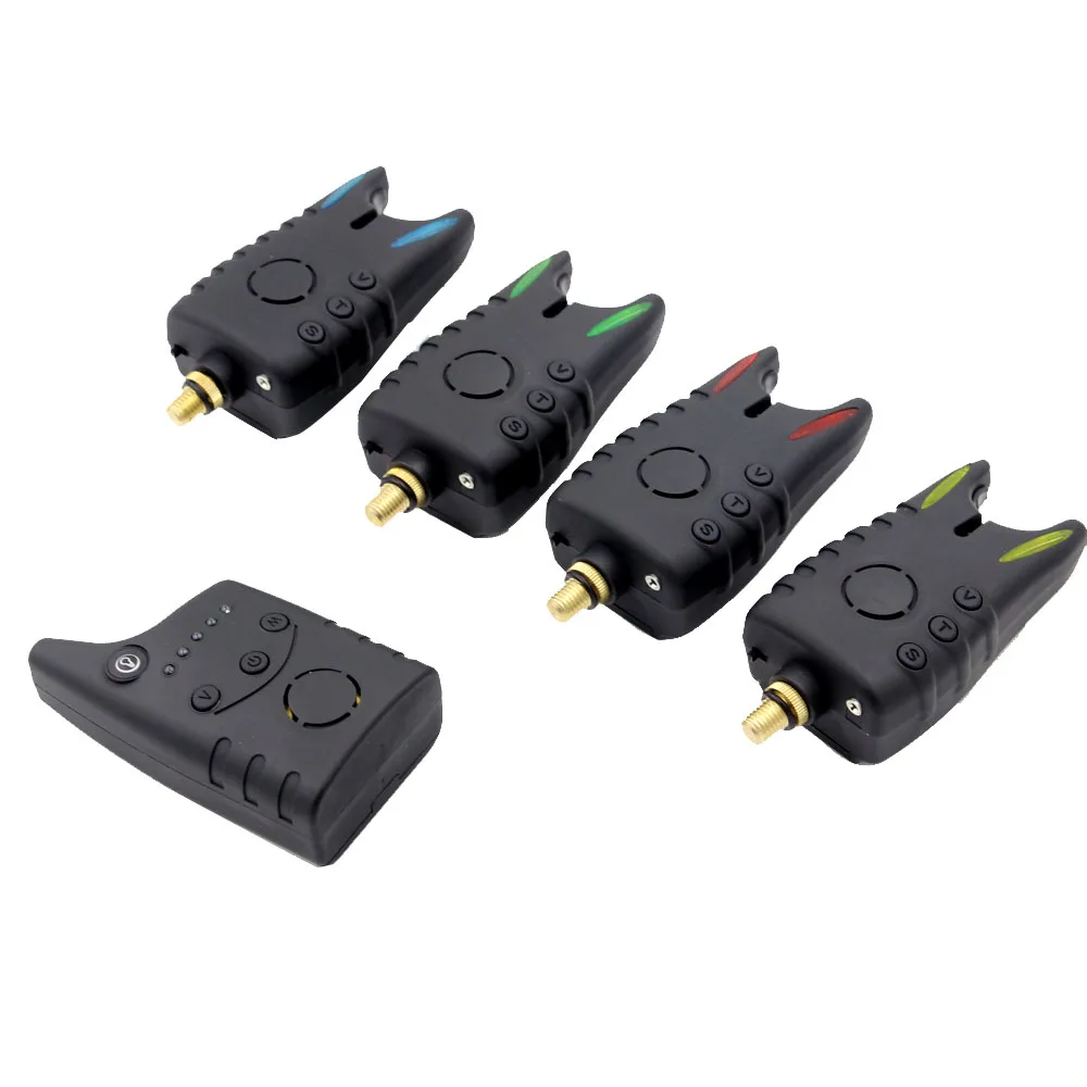 

Wireless Digital LED Fishing Alarm Set 4 Fishing Bite Alarm + 1 Receiver in Case Carp Fishing Alert Tackle Tool