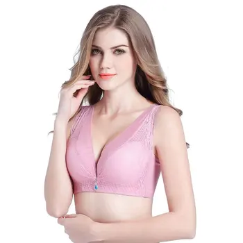 

Large Size Bra Wide Straps Wire Free For Female Bras Women Push Up Bra Mesh Hollow Bralette Underwear Lingerie Intimates