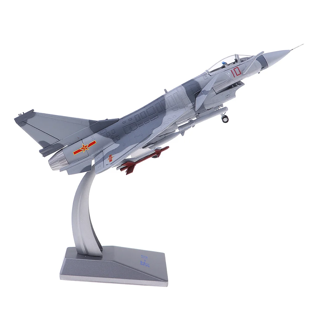 CN J-10 Attacker Aircraft 1:60 Firebird Diecast Display Model with Stand for Decoration or Gift