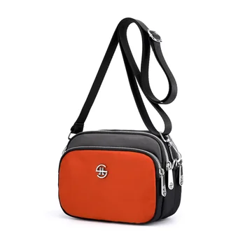 

Women's Small Messenger Bag Female Handbag Ladies Shoulder bag Color patchwork Nylon Travel CrossBody Bag Purse Bolsas