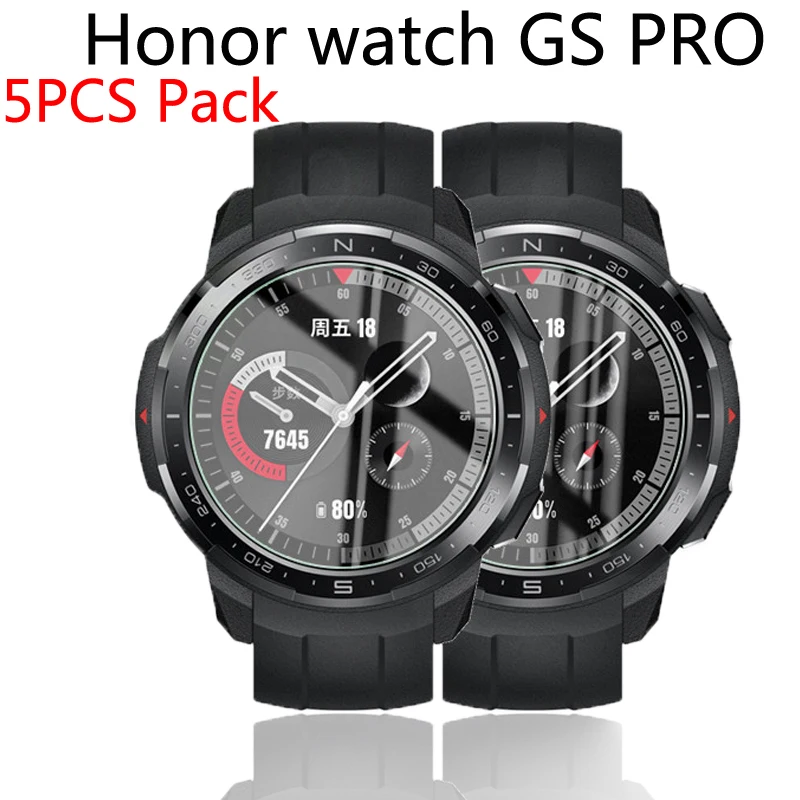 Confezione Da 5 Pezzi Per Huawei Honor Watch Gs Pro X Discovery Pellicola Proteggi Schermo In Vetro Temperato 9H Smart Watch Pellicola Protettiva In V