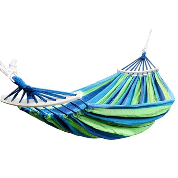 

Promotion! Double Hammock 450 Lbs Portable Travel Camping Hanging Hammock Swing Lazy Chair Canvas Hammocks