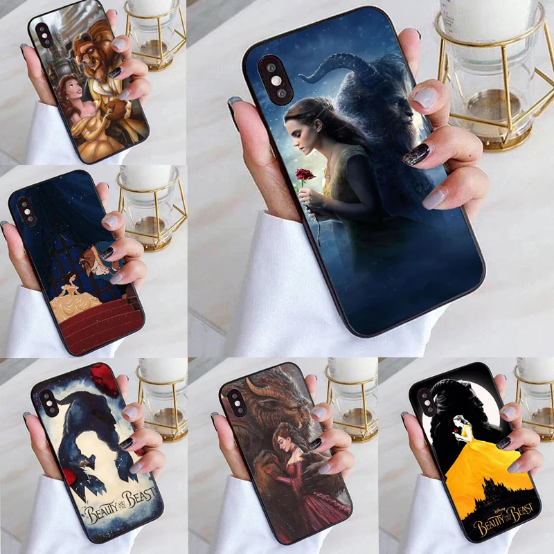Beauty And The Beast Rose Phone Case For iPhone X XR XSMax4 5 6 7 8Plus 10 11 11ProMAX 11Pro Silicone Cases black Soft TPU Cover | Мобильные