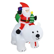 Взрослый размер Санта Клаус Лось Медведь надувной костюм игрушки Рождество реквизит День рождения Свадебная вечеринка игрушки газон двор наружное украшение