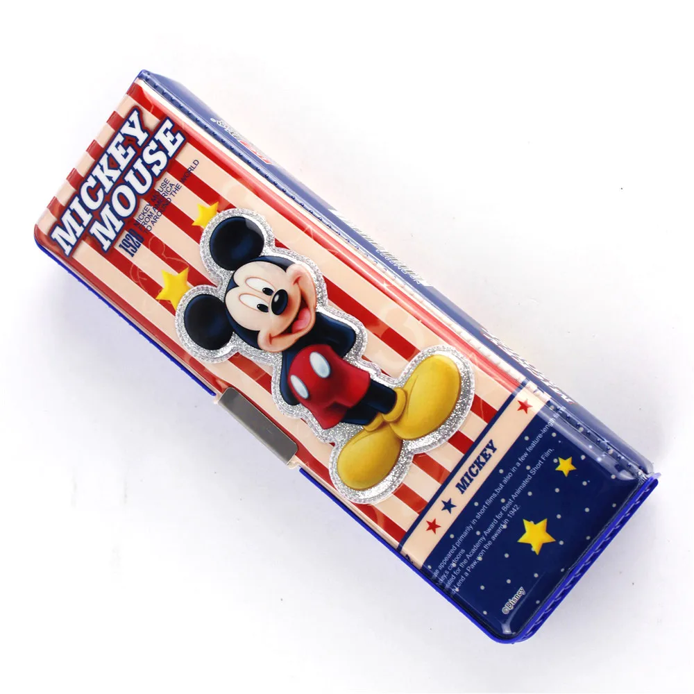 Disney пенал с героями мультфильмов Микки Минни Сумка для канцтоваров школьные принадлежности мальчик подарок награда пенал