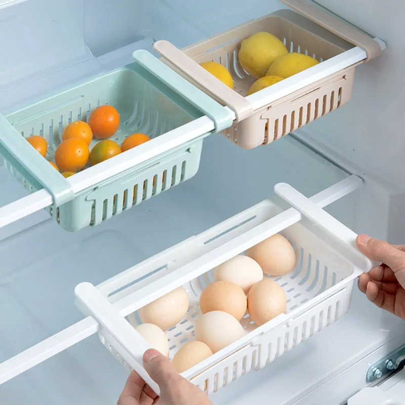 2pcs Refrigerator Freezer Baskets Large Household Wire Storage Basket Bins  Organizer with Handles for Pantry 49.5*24.5*20cm - AliExpress