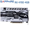 SAPPHIRE RX 470D 4GB Video Cards GPU AMD Radeon RX 470 D  RX470 D Graphics Cards PC Desktop Game Map DVI PCI X16 Not Mining Used ► Photo 3/5